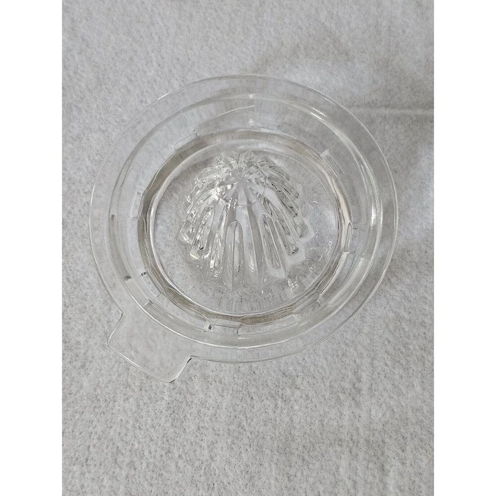 Vintage Clear Glass Lemon Orange Lime Citrus Juicer Squeezer Reamer Kitchenware*